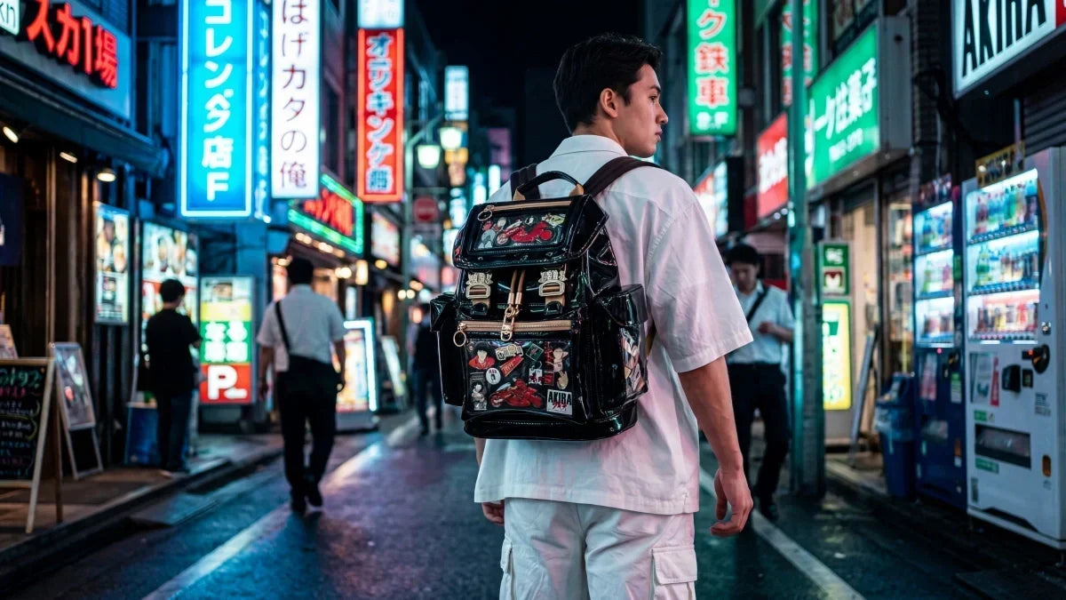 matte black cyberpunk ita backpack