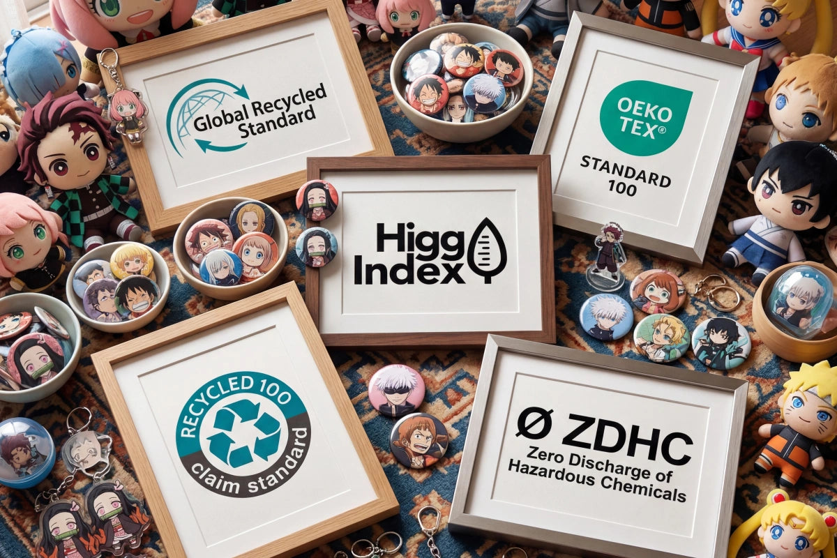 Ita Bag Co's TPU materials are certified with Global Recycled Standard, OEKO TEX Standard 100, Higg Index, Recycled 100 Claim Standard, and ZDHC Zero Discharge of Hazardous Chemicals