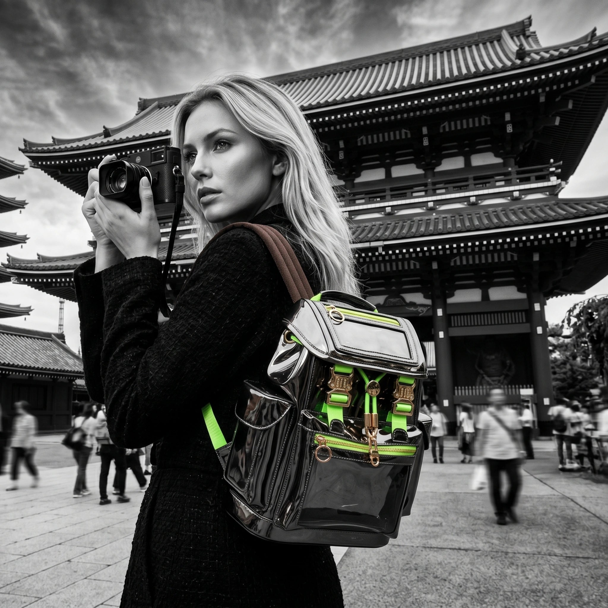 Cyberpunk Ita Backpack - Metallic Gray Mini