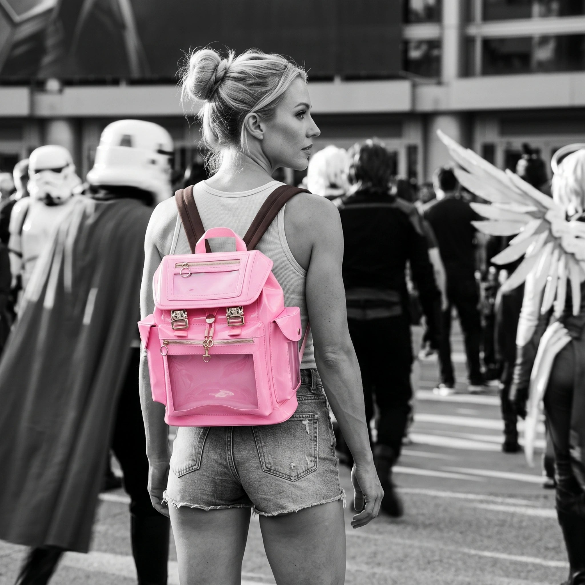 Cyberpunk Ita Backpack - Pastel Pink Mini